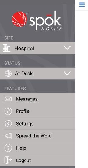 Spok Mobile iOS 4.10 - Drawer.jpeg